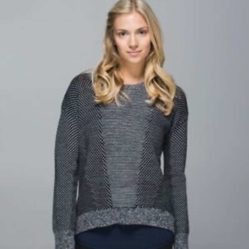 Lululemon Sz 8 Yogi Crew Merino Wool Gray
